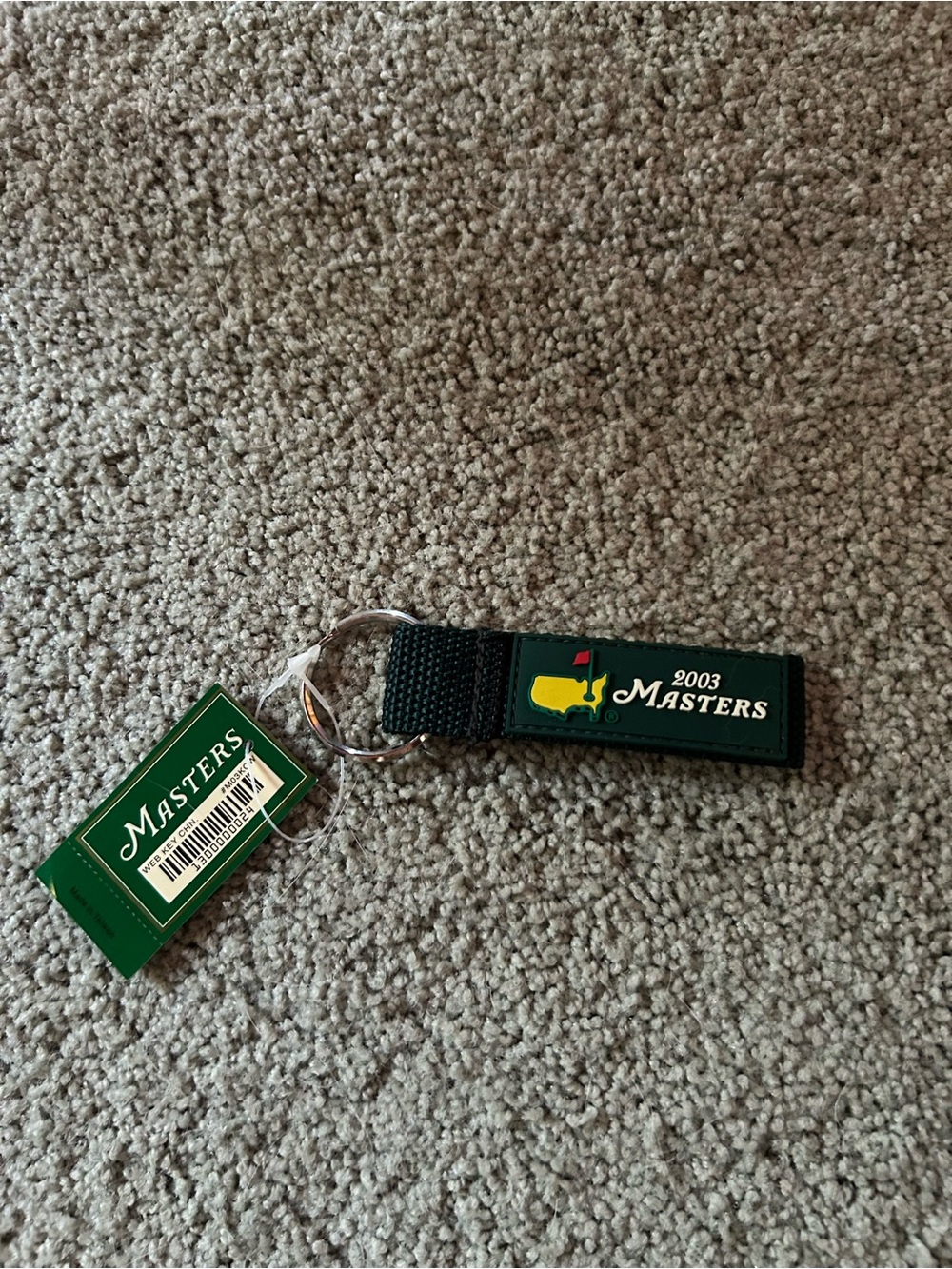 Masters 2003 Green Keychain NWT